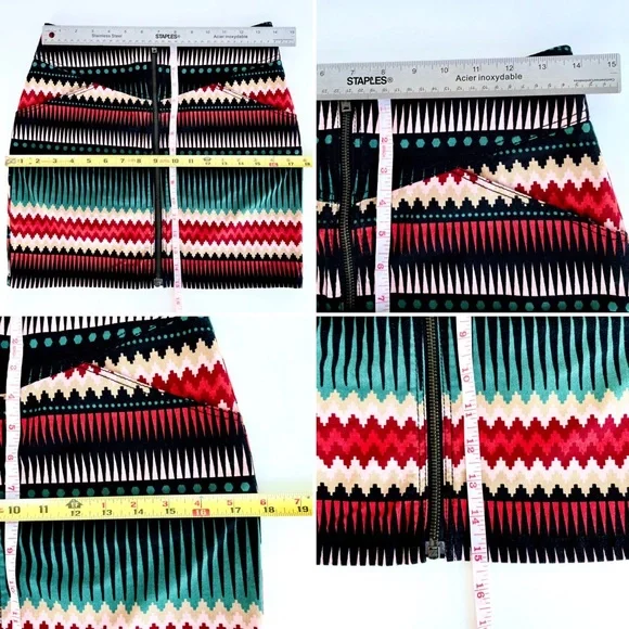 Divided / H&M Colourful Geometric Aztec Patterned Mini Skirt - Picture 13 of 14